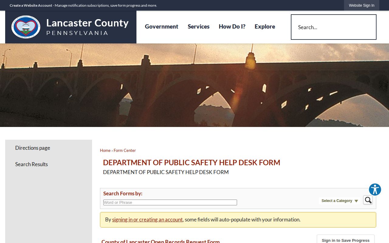 Lancaster County Prison release records request form